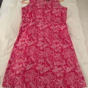 Tibi Hyland Pink Floral Sleeveless Dress
